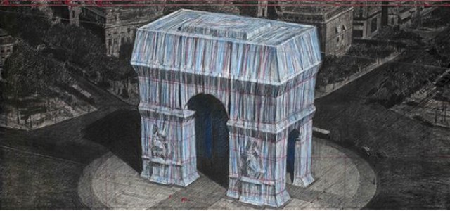 L’Arc de Triomphe empaquete par Christo